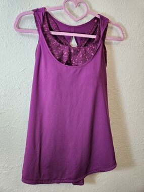 lululemon athletica Ready and Go Tank with Sportsbra Magenta Racerback 6